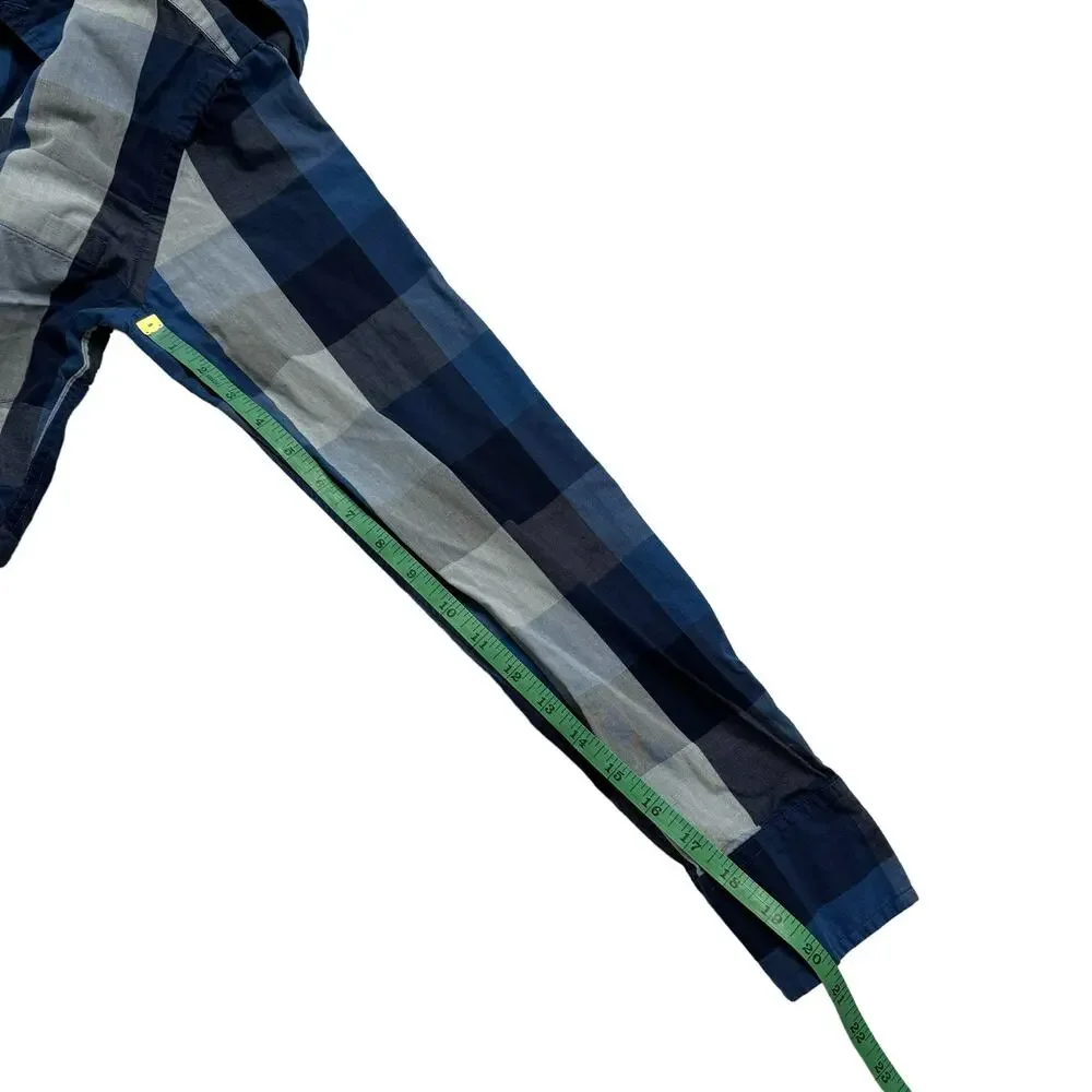 J.CREW Blue Gray Plaid Slim Washed Button Down Shirt Size XS Mens #06134